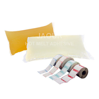 Rubber Based Solid Blocks Hot Melt Adhesive For Labels, White And Clear Label Glue