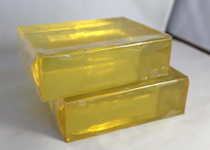 企業テープのための黄色く透明な合成ゴムの接着剤 0